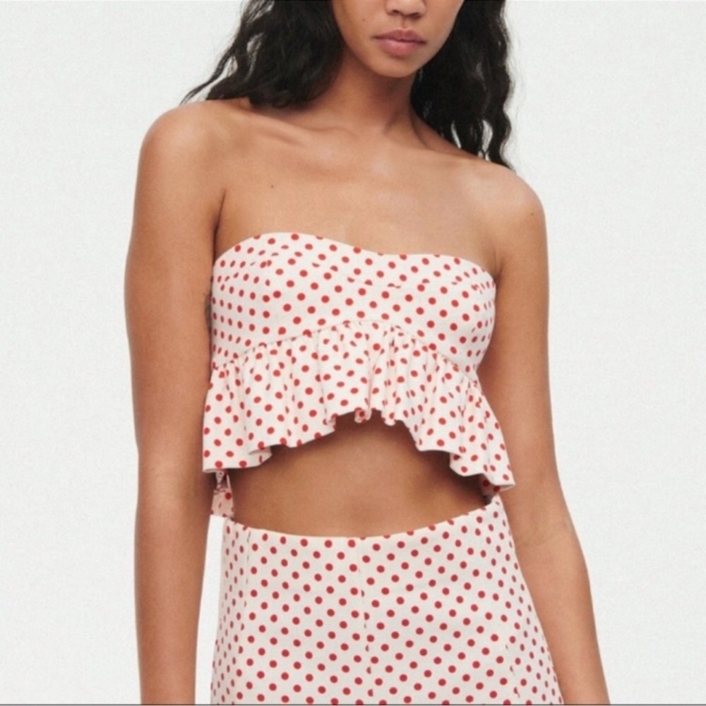 Zara Red Polka Dot Top